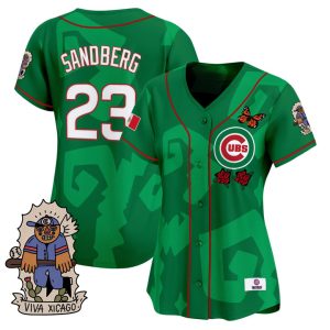 Women's 2025 Chicago Cubs Mexican Heritage Vapor Premier Limited Jersey - Green Ryne Sandberg