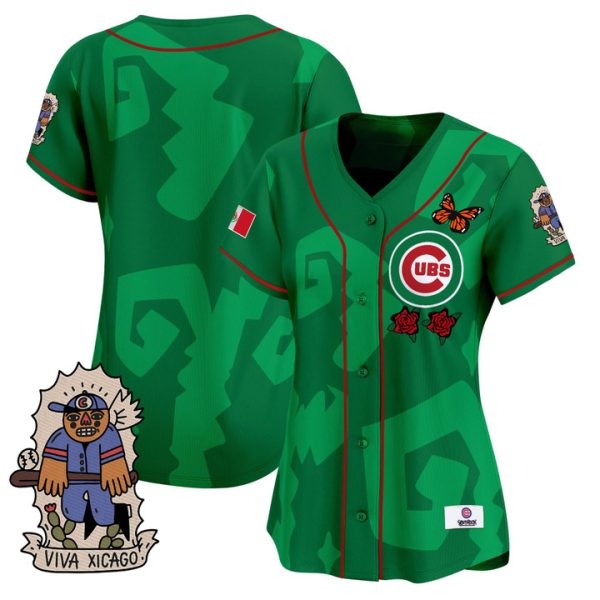 Women's 2025 Chicago Cubs Mexican Heritage Vapor Premier Limited Jersey - Green Team