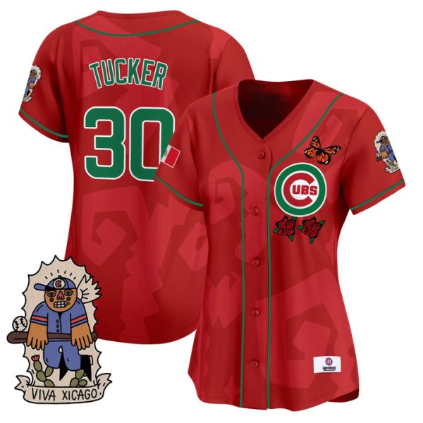 Women's 2025 Chicago Cubs Mexican Heritage Vapor Premier Limited Jersey - Red Kyle Tucker