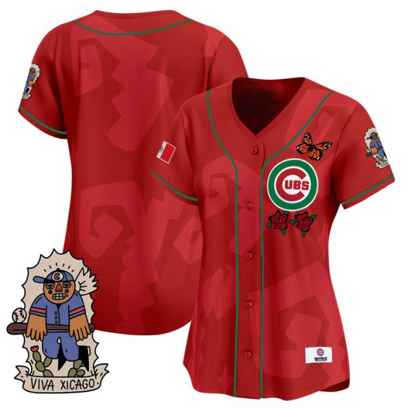 Women's 2025 Chicago Cubs Mexican Heritage Vapor Premier Limited Jersey - Red Team