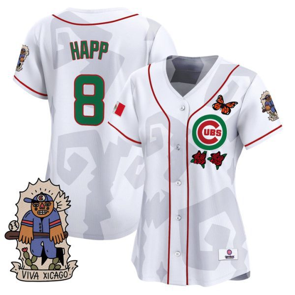 Women's 2025 Chicago Cubs Mexican Heritage Vapor Premier Limited Jersey - White Ian Happ