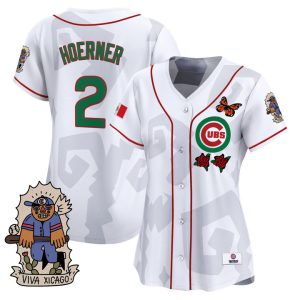 Women's 2025 Chicago Cubs Mexican Heritage Vapor Premier Limited Jersey - White Nico Hoerner