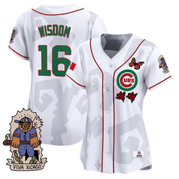 Women's 2025 Chicago Cubs Mexican Heritage Vapor Premier Limited Jersey - White Patrick Wisdom