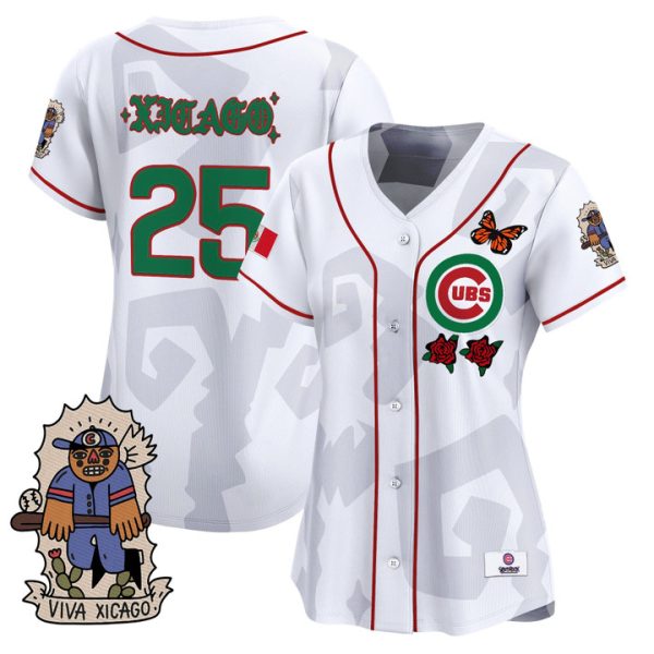 Women's 2025 Chicago Cubs Mexican Heritage Vapor Premier Limited Jersey - White Xicago