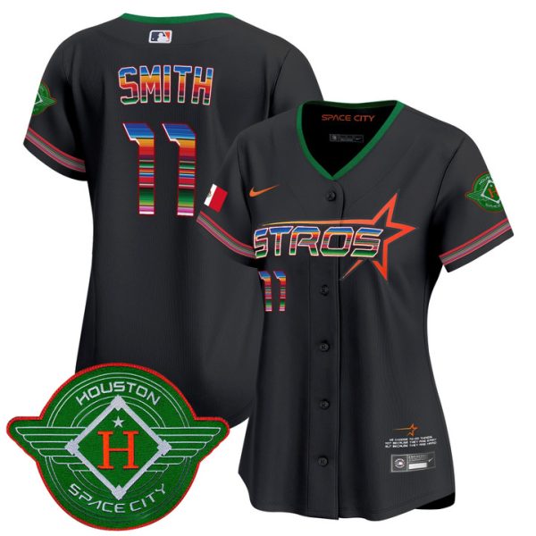 Women's Astros 2025 City Connect Mexico Vapor Premier Limited Jersey - Black Cam Smith
