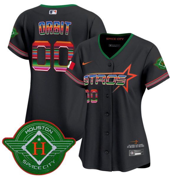 Women's Astros 2025 City Connect Mexico Vapor Premier Limited Jersey - Black Orbit