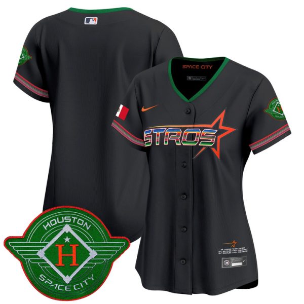 Women's Astros 2025 City Connect Mexico Vapor Premier Limited Jersey - Black Team