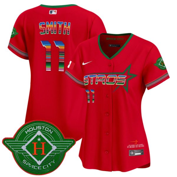 Women's Astros 2025 City Connect Mexico Vapor Premier Limited Jersey - Red Cam Smith