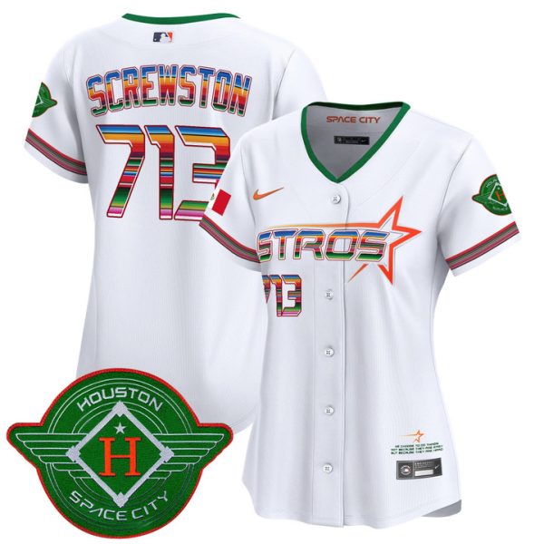 Women's Astros 2025 City Connect Mexico Vapor Premier Limited Jersey - White Screwston 713