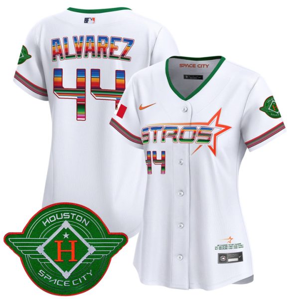 Women's Astros 2025 City Connect Mexico Vapor Premier Limited Jersey - White Yordan Alvarez