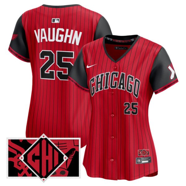 Women's Chicago White Sox 2025 City Connect Vapor Premier Limited Jersey - Red Andrew Vaughn