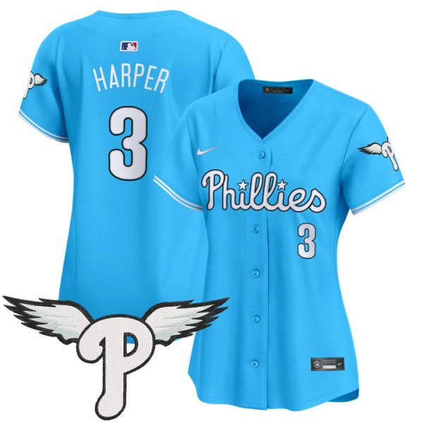 Women's Philadelphia Phillies 2025 Vapor Premier Limited Jersey - Blue Bryce Harper