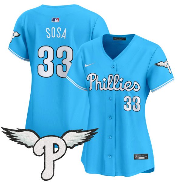 Women's Philadelphia Phillies 2025 Vapor Premier Limited Jersey - Blue Edmundo Sosa