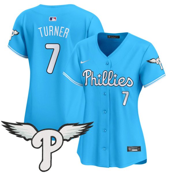 Women's Philadelphia Phillies 2025 Vapor Premier Limited Jersey - Blue Trea Turner
