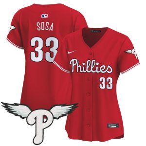 Women's Philadelphia Phillies 2025 Vapor Premier Limited Jersey - Red Edmundo Sosa