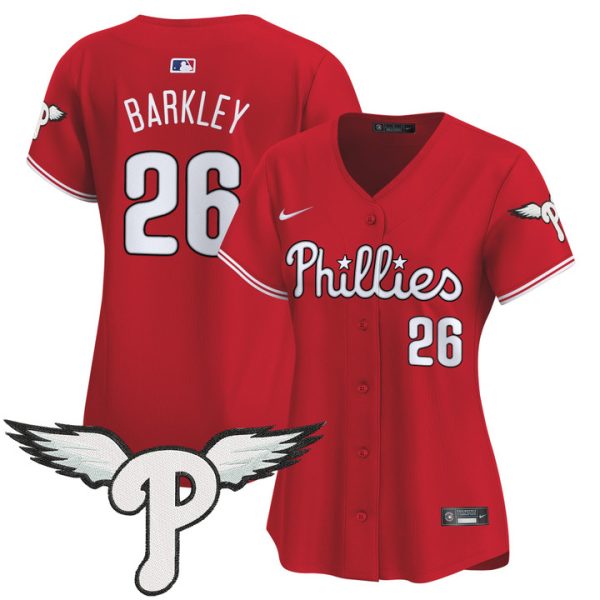 Women's Philadelphia Phillies 2025 Vapor Premier Limited Jersey - Red Saquon Barkley