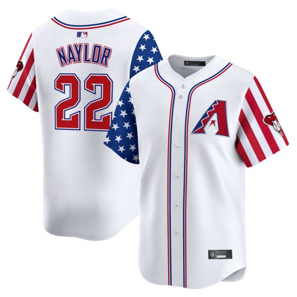 Arizona Diamondbacks 2025 Independence Day Vapor Premier Limited Jersey Stitched White Josh Naylor