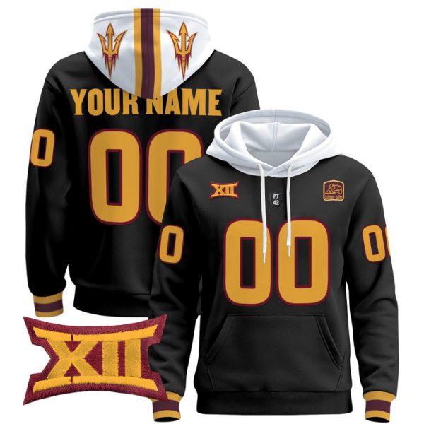Arizona State Sun Devils 2024 Custom Pullover Stitched Hoodie - Black