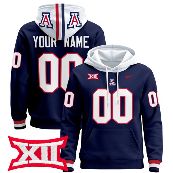 Arizona Wildcats 2024 Custom Pullover Stitched Hoodie - Navy