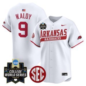 Arkansas Razorbacks 2025 World Series Vapor Premier Limited Jersey Stitched White Wehiwa Aloy