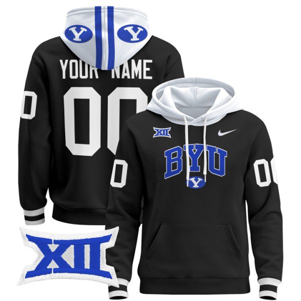 BYU Cougars 2024 Custom Pullover Stitched Hoodie - Black