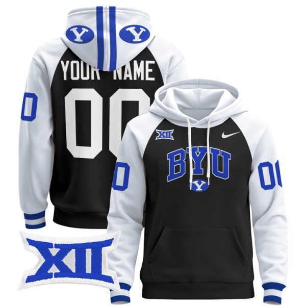 BYU Cougars 2024 Custom Pullover Stitched Hoodie - Black Alternate
