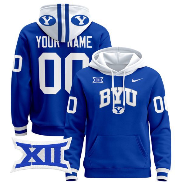 BYU Cougars 2024 Custom Pullover Stitched Hoodie - Royal
