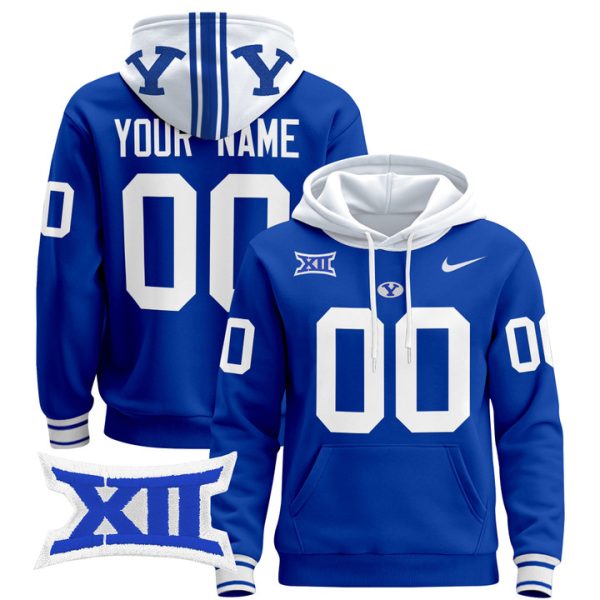 BYU Cougars 2024 Custom Pullover Stitched Hoodie - Royal