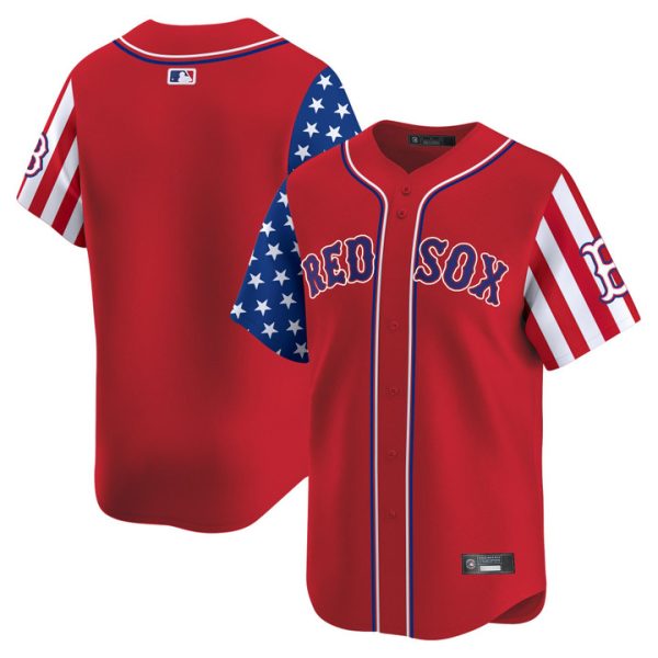 Boston Red Sox 2025 Independence Day Vapor Premier Limited Jersey Stitched Red Team