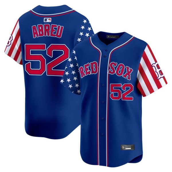 Boston Red Sox 2025 Independence Day Vapor Premier Limited Jersey Stitched Royal Wilyer Abreu