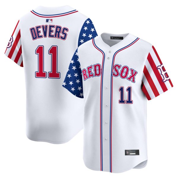 Boston Red Sox 2025 Independence Day Vapor Premier Limited Jersey Stitched White Rafael Devers