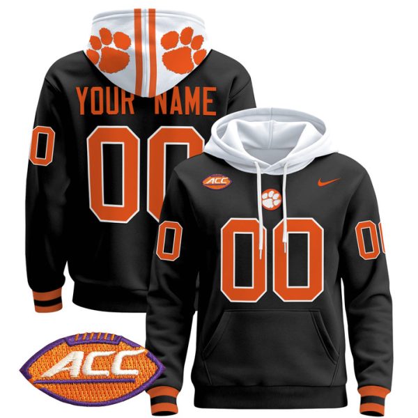 Clemson Tigers 2024 Custom Pullover Stitched Hoodie - Black