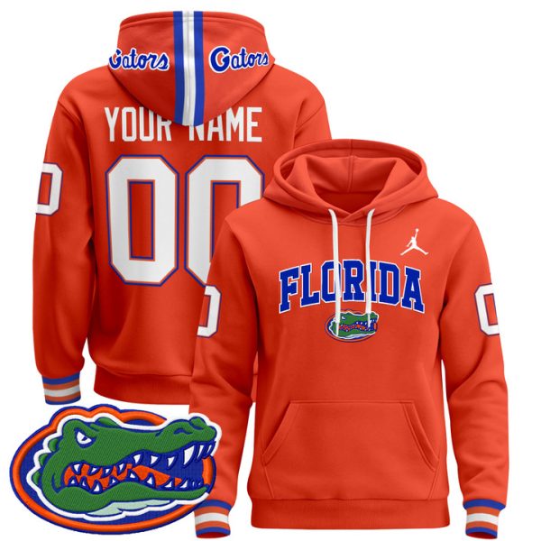Florida Gators 2024 Custom Pullover Stitched Hoodie - Orange