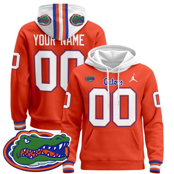 Florida Gators 2024 Custom Pullover Stitched Hoodie - Orange