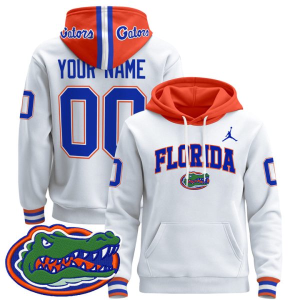 Florida Gators 2024 Custom Pullover Stitched Hoodie - White