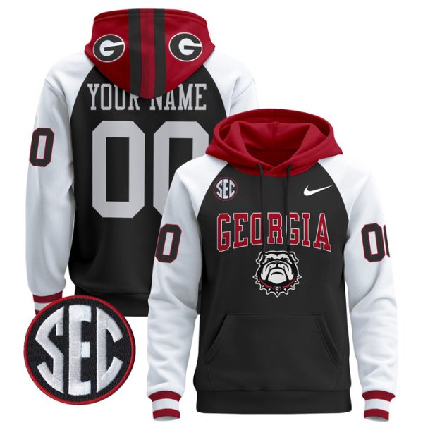 Georgia Bulldogs 2024 Custom Pullover Stitched Hoodie - Black Alternate