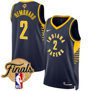Indiana Pacers #2 Andrew Nembhard Navy 2025 Finals Icon Edition Stitched Basketball Jersey