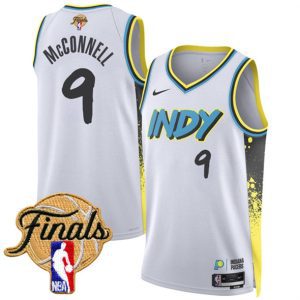 Indiana Pacers #9 T.J. McConnell White 2024/25 City Edition Stitched Basketball Jersey