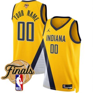 Indiana Pacers Active Player Custom Yellow 2025 Finals Statement Edition Stitched Basketball Jersey