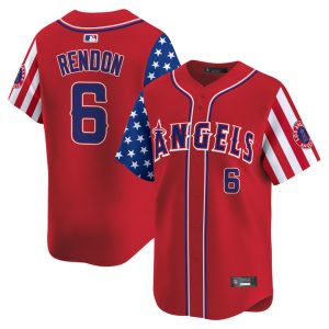 Los Angeles Angels 2025 Independence Day Vapor Premier Limited Jersey Stitched Red Anthony Rendon