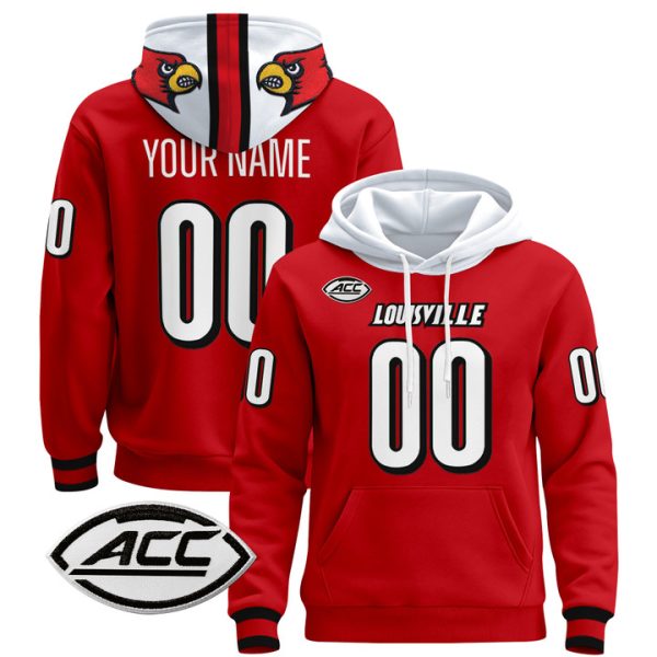 Louisville Cardinals 2024 Custom Pullover Stitched Hoodie - Red
