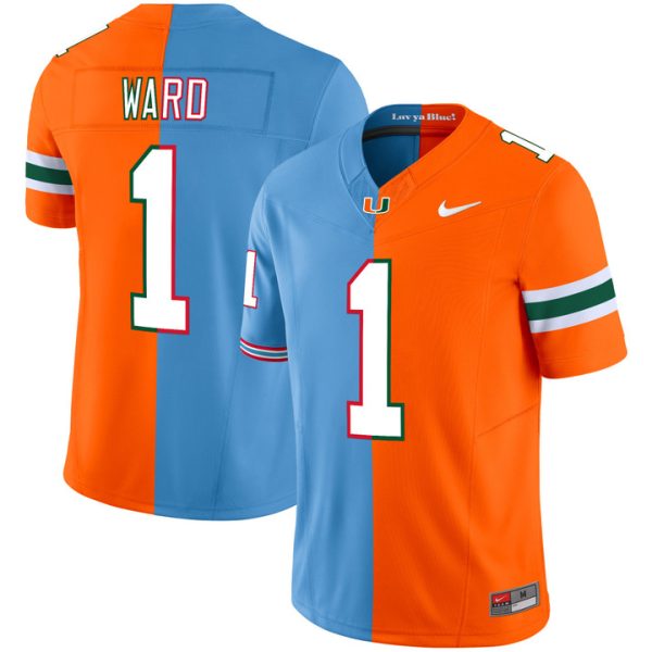 Miami Hurricanes x Tennessee Titans Split Vapor Limited Jersey V2 Cam Ward