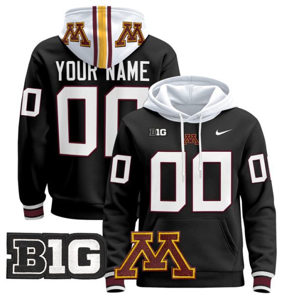 Minnesota Golden Gophers 2024 Custom Pullover Stitched Hoodie - Black