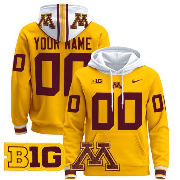 Minnesota Golden Gophers 2024 Custom Pullover Stitched Hoodie - Gold