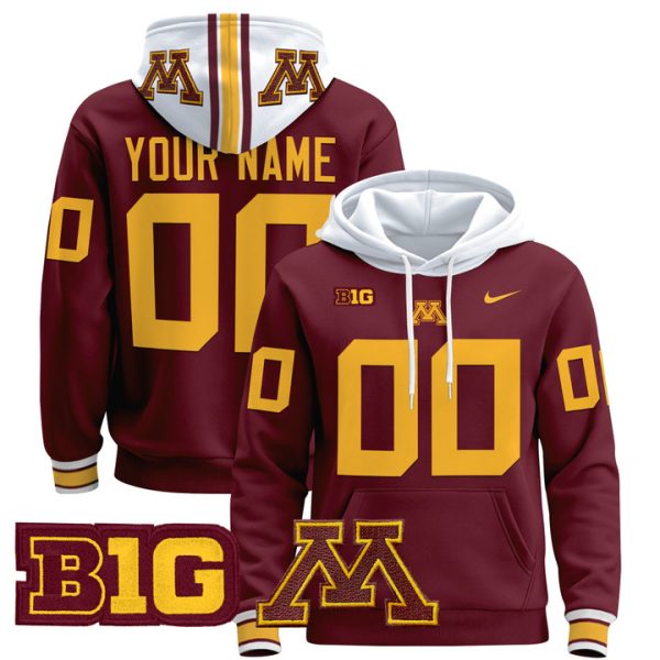 Minnesota Golden Gophers 2024 Custom Pullover Stitched Hoodie - Maroon