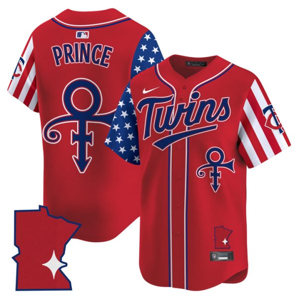Minnesota Twins 2025 Independence Day Vapor Premier Limited Jersey Stitched Red Prince