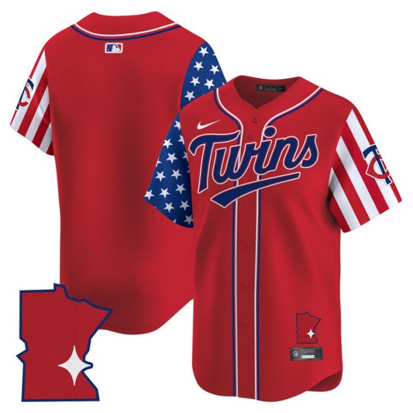 Minnesota Twins 2025 Independence Day Vapor Premier Limited Jersey Stitched Red Team