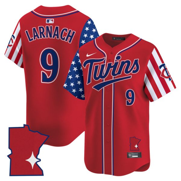 Minnesota Twins 2025 Independence Day Vapor Premier Limited Jersey Stitched Red Trevor Larnach