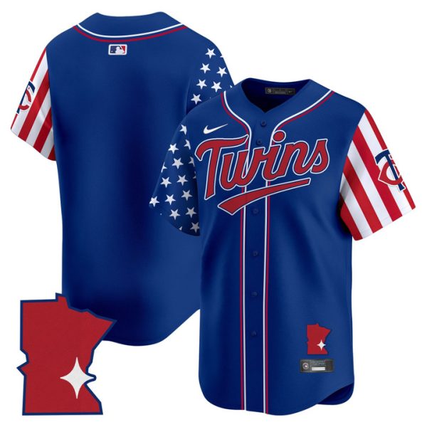 Minnesota Twins 2025 Independence Day Vapor Premier Limited Jersey Stitched Royal Team