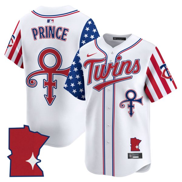 Minnesota Twins 2025 Independence Day Vapor Premier Limited Jersey Stitched White Prince